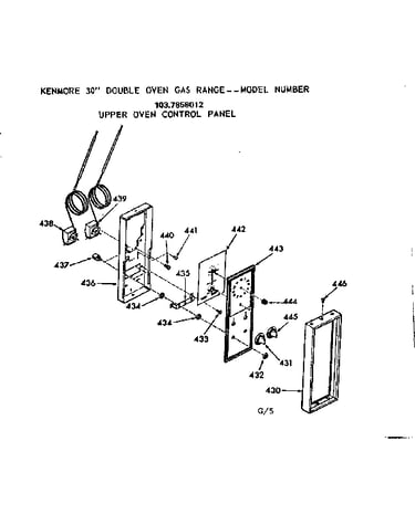 Upper oven control panel