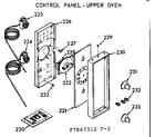 Kenmore 1037867313 control panel - upper oven diagram