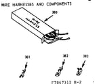 Kenmore 1037867312 wire harnesses and components diagram