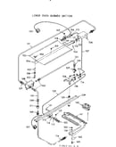Upper and lower oven burner section