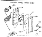 Kenmore 1037867324 control panel, upper oven diagram