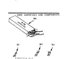 Kenmore 1037867364 wire harnesses and components diagram