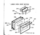 Kenmore 1037867510 lower oven door section diagram