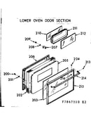 Lower oven door section