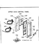 Upper oven control panel