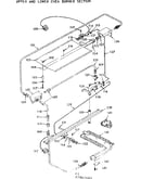 Upper and lower oven burner section
