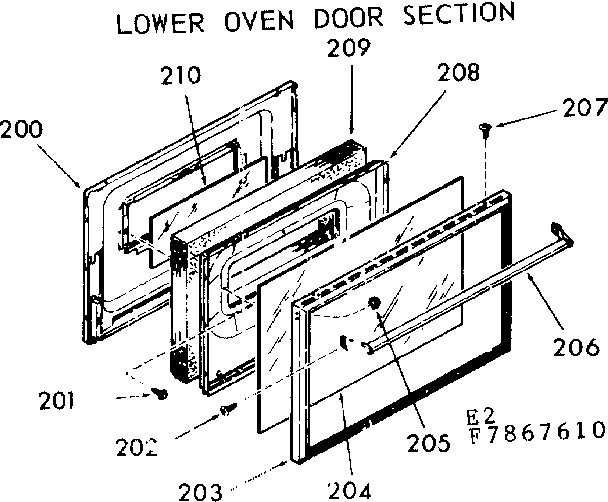 LOWER OVEN DOOR SECTION