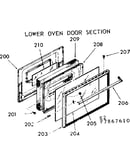 Lower oven door section