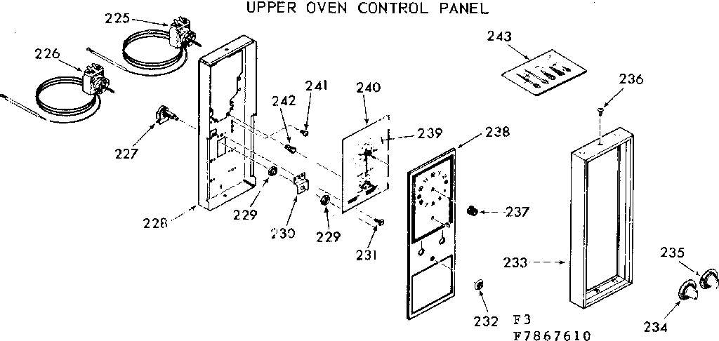 UPPER OVEN CONTROL PANEL