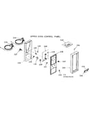 Upper oven control panel