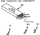 Kenmore 1037867640 wire harnesses and components diagram