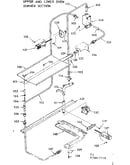 Upper and lower oven burner section
