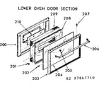 Kenmore 1037867710 lower oven door section diagram