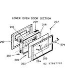 Lower oven door section