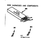 Kenmore 1037867710 wire harness and components diagram