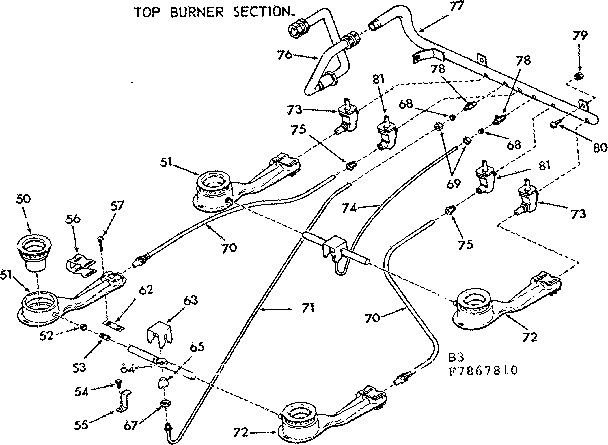 TOP BURNER SECTION