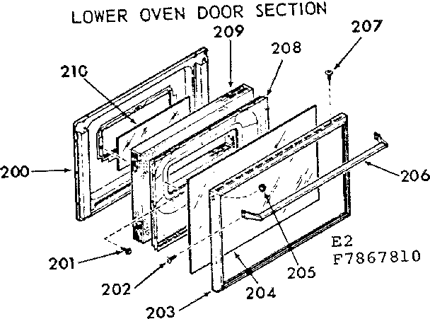 LOWER OVEN DOOR SECTION