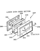 Lower oven door section