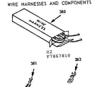 Kenmore 1037867810 wire harnesses and components diagram