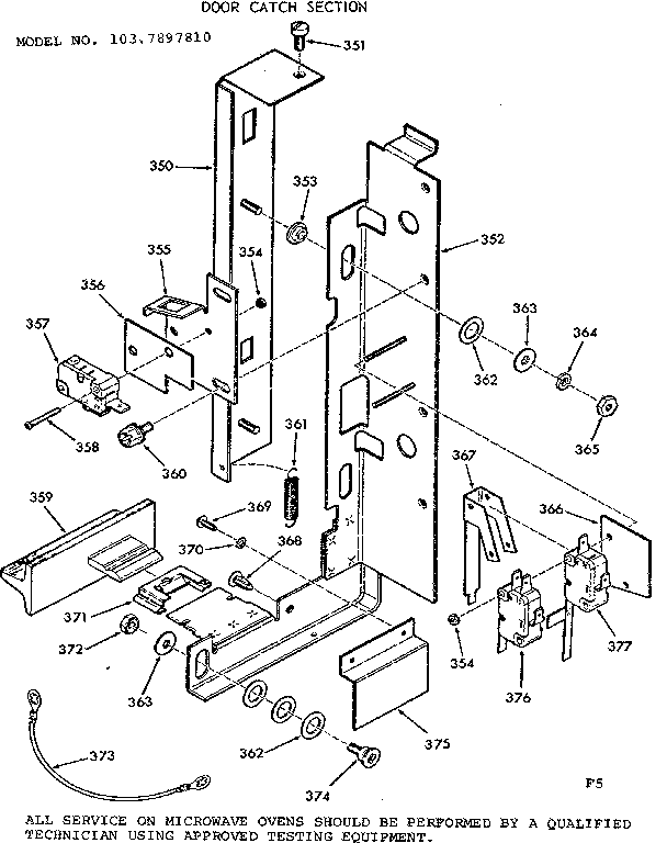 Door catch section
