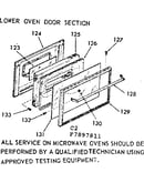 Lower oven door section