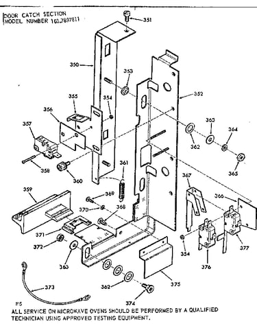 Door catch section