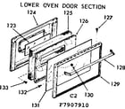 Kenmore 1037907910 lower oven door section diagram