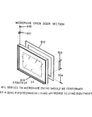 Microwave oven door section