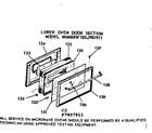 Kenmore 1037907911 lower oven door section diagram