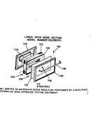 Lower oven door section