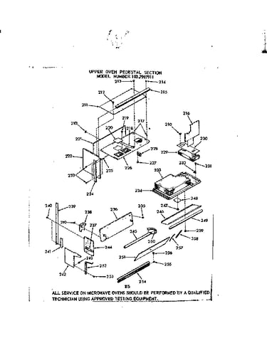 Upper oven pedestal section