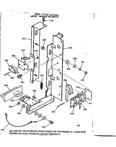 Door catch section