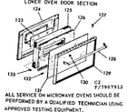 Kenmore 1037907912 lower oven door section diagram