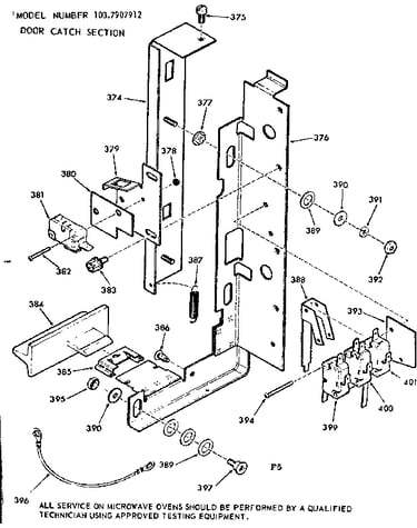 Door catch section