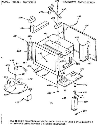 Microwave oven section