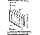 Kenmore 1037907912 microwave oven door section diagram