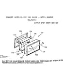 Lower oven door section