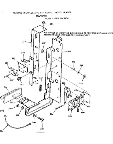 Door catch section