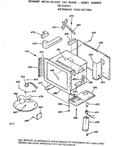 Microwave oven section