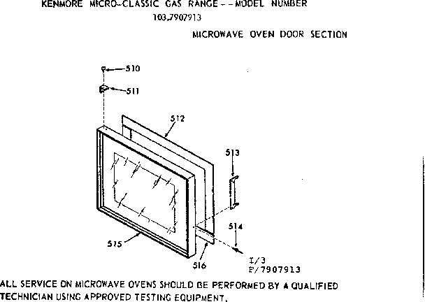 Microwave oven door section