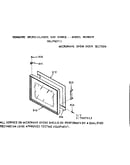 Microwave oven door section