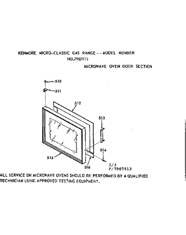 Microwave oven door section