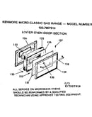 Lower oven door section