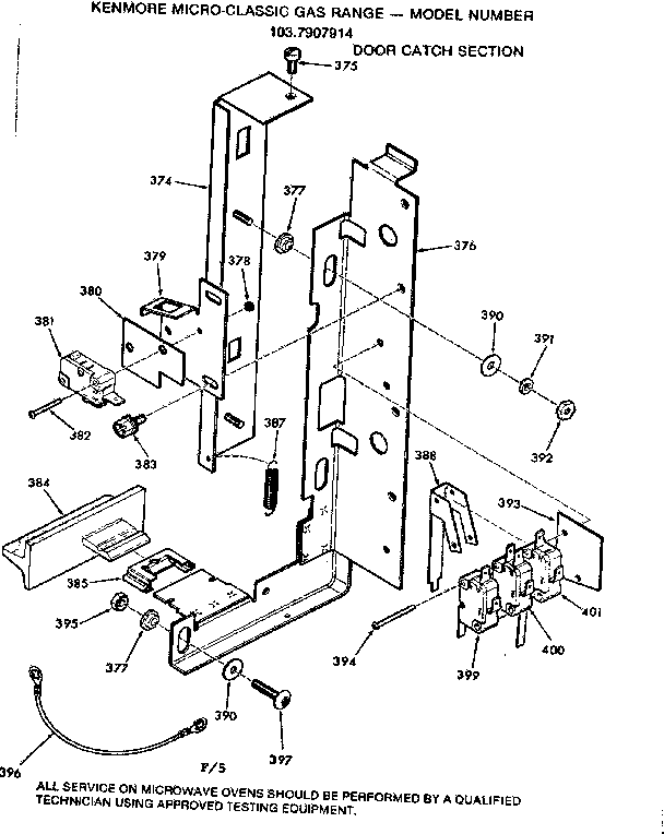 Door catch section
