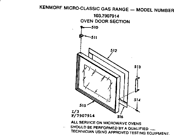 MICROWAVE OVEN DOOR SECTION