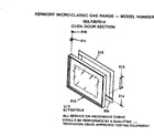 Kenmore 1037907914 microwave oven door section diagram