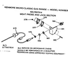 Kenmore 1037907914 meat probe and jack section diagram