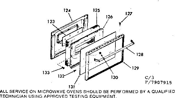 Lower oven door section