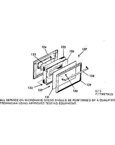 Lower oven door section