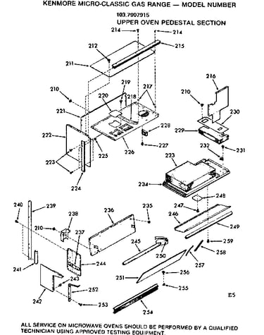Upper oven pedestal section